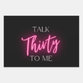 30モダン歳で30歳の誕生日のパーティーをカスタム見る ラッピングペーパーシート (正面3)