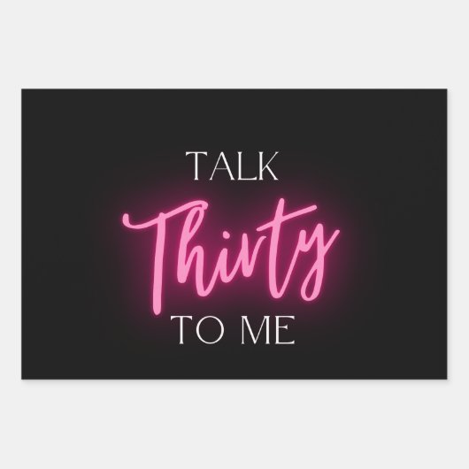 30モダン歳で30歳の誕生日のパーティーをカスタム見る ラッピングペーパーシート (正面3)