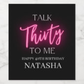 30モダン歳で30歳の誕生日のパーティーをカスタム見る ワインラベル (シングルラベル)