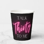 30モダン歳で30歳の誕生日のパーティーをカスタム見る 紙コップ (裏面)