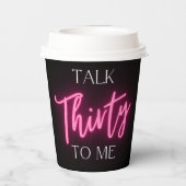 30モダン歳で30歳の誕生日のパーティーをカスタム見る 紙コップ (裏面)