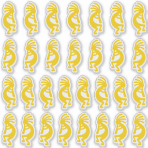 30モダン金ゴールドココペリ図形 シール