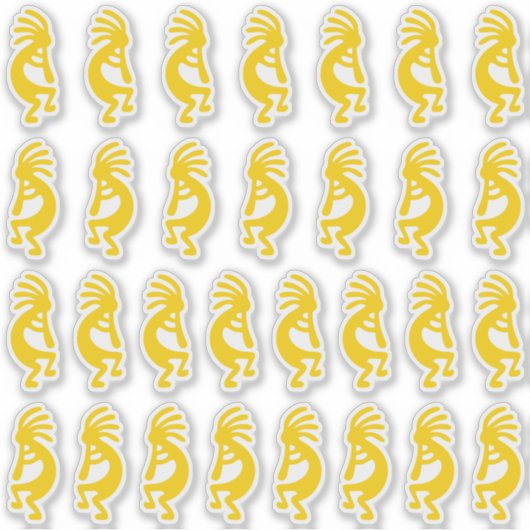 30モダン金ゴールドココペリ図形 シール (正面)