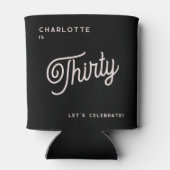 30モダン3誕生日ブラックピンク 缶クーラー (裏面)