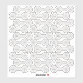 30ラウンドバーベル価格ラベルシルバーカスタムカット シール (シート)