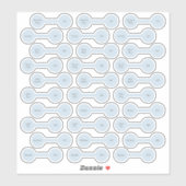 30ラウンドパステルブルーバーベル価格ラベルカスタムカット シール (シート)