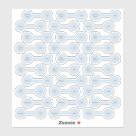 30ラウンドパステルブルーバーベル価格ラベルカスタムカット シール