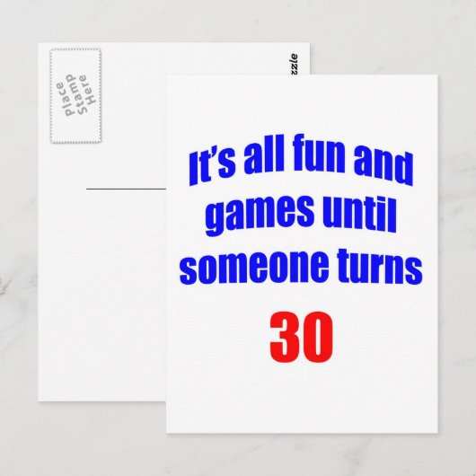 30人が30歳になる ポストカード (正面/裏面)