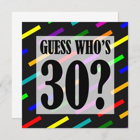 30人のバースデーパーティ招待状 招待状 (正面/裏面)