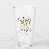 30人を素敵な誕生日パーティーに金ゴールドを送る タンブラーグラス (裏面)