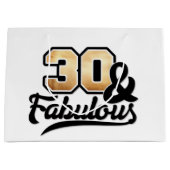 30人エレガントの素晴らしい誕生日女性 ラージペーパーバッグ (正面)