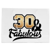 30人エレガントの素晴らしい誕生日女性 ラージペーパーバッグ (裏面)