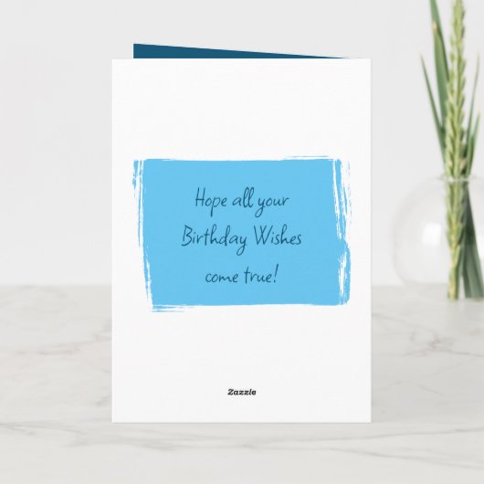 30今日は彼の青いクリームの誕生日の写真を追加 カード (裏面)