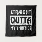 30代からいきなり40歳 おもしろい誕生日 タペストリー (正面)