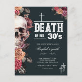 30代から40歳の誕生日の招待状 ポストカード (正面)