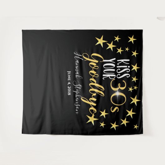 30代との別れの写真小道具 仮想パーティー タペストリー (正面(横))