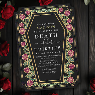 30代に別れを告げて 40歳 ゴシック バースデーパーティー 招待状