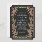 30代に別れを告げて 40歳 ゴシック バースデーパーティー 招待状 (正面)