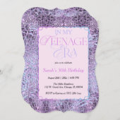 30代のピンクの誕生日パーティーで 招待状 (正面/裏面)