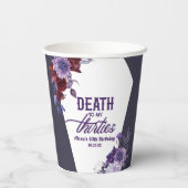30代の死のフローラ40歳のパーティー 紙コップ (裏面)