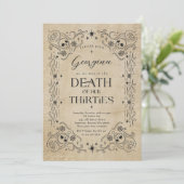 30代の死ハロウィーン40歳の誕生日パーティー 招待状 (スタンド正面)