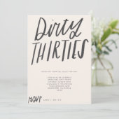 30代の汚いパーティー招待状 招待状 (スタンド正面)