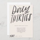 30代の汚いパーティー招待状 招待状 (正面/裏面)