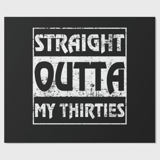 30代の誕生日おもしろいストレート ラッピングペーパー (フラット)