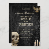 30代ハロウィーン30,40歳の誕生日パーティー 招待状 (正面/裏面)
