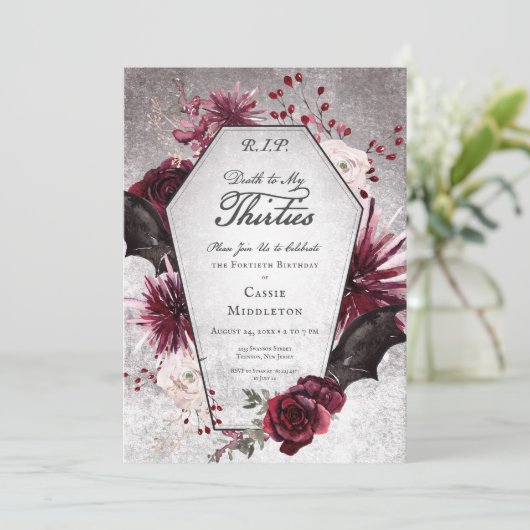 30代素朴40歳の誕生日までのゴシック死 招待状 (スタンド正面)