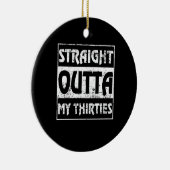 30代40歳おもしろいの誕生日 セラミックオーナメント (右)