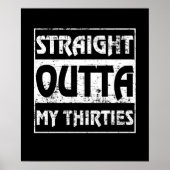 30代40歳おもしろいの誕生日 ポスター (正面)