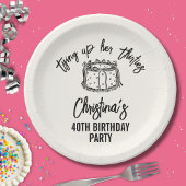 30代40歳の誕生日を迎えるブラックボウ ペーパープレート