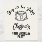 30代40歳の誕生日を迎えるブラックボウ ワインラベル (シングルラベル)