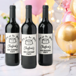 30代40歳の誕生日を迎えるブラックボウ ワインラベル