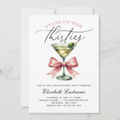 30代40歳の誕生日を迎えるマルティーニ 招待状 (正面)