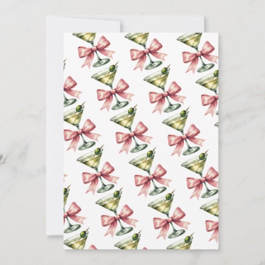 30代40歳の誕生日を迎えるマルティーニ 招待状 (裏面)