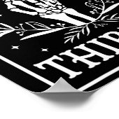 30代40歳の誕生日スケルトンGothic Halloへ ポスター (角)