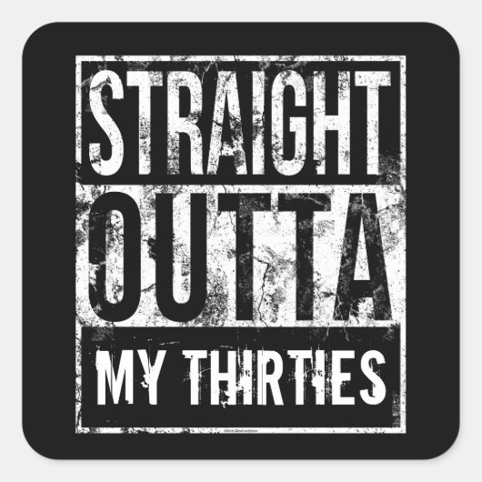 30代40歳の誕生日パーティー スクエアシール (正面)