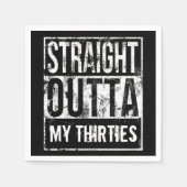 30代40歳の誕生日パーティー スタンダードカクテルナプキン (正面)