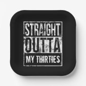 30代40歳の誕生日パーティー ペーパープレート (正面)