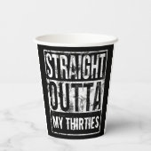 30代40歳の誕生日パーティー 紙コップ (裏面)