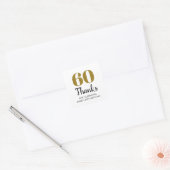 30代 40代 50代 60代 70代 80代 誕生日パーティーファバー スクエアシール (封筒)