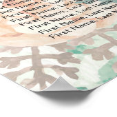 30以上のテーブル水色フローラ結婚の座席表 ポスター (角)