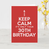 30保歳の誕生日(内空白の部)カードだけ落ち着け カード (黄色い花)