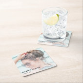 30個のバルーン文字列 | 写真30th Birthdayパーティー スクエアペーパーコースター (インサイチュ)