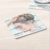 30個のバルーン文字列 | 写真30th Birthdayパーティー スクエアペーパーコースター (アングル)