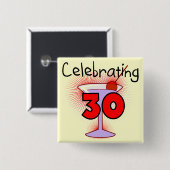 30個のTシャツおよびギフトを祝うこと 缶バッジ (正面&裏面)