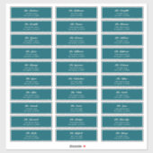 30個人ブルークリームゲスト封筒アドレス シール (シート)