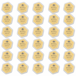 30六角形防水イエローハチミツ入り シール